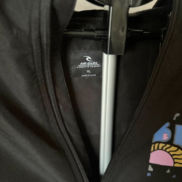Rip Curl Pro Bells Beach 2022 | Fleece-Lined Windbreaker Jacket Black | Size XL - Picture 5 of 5